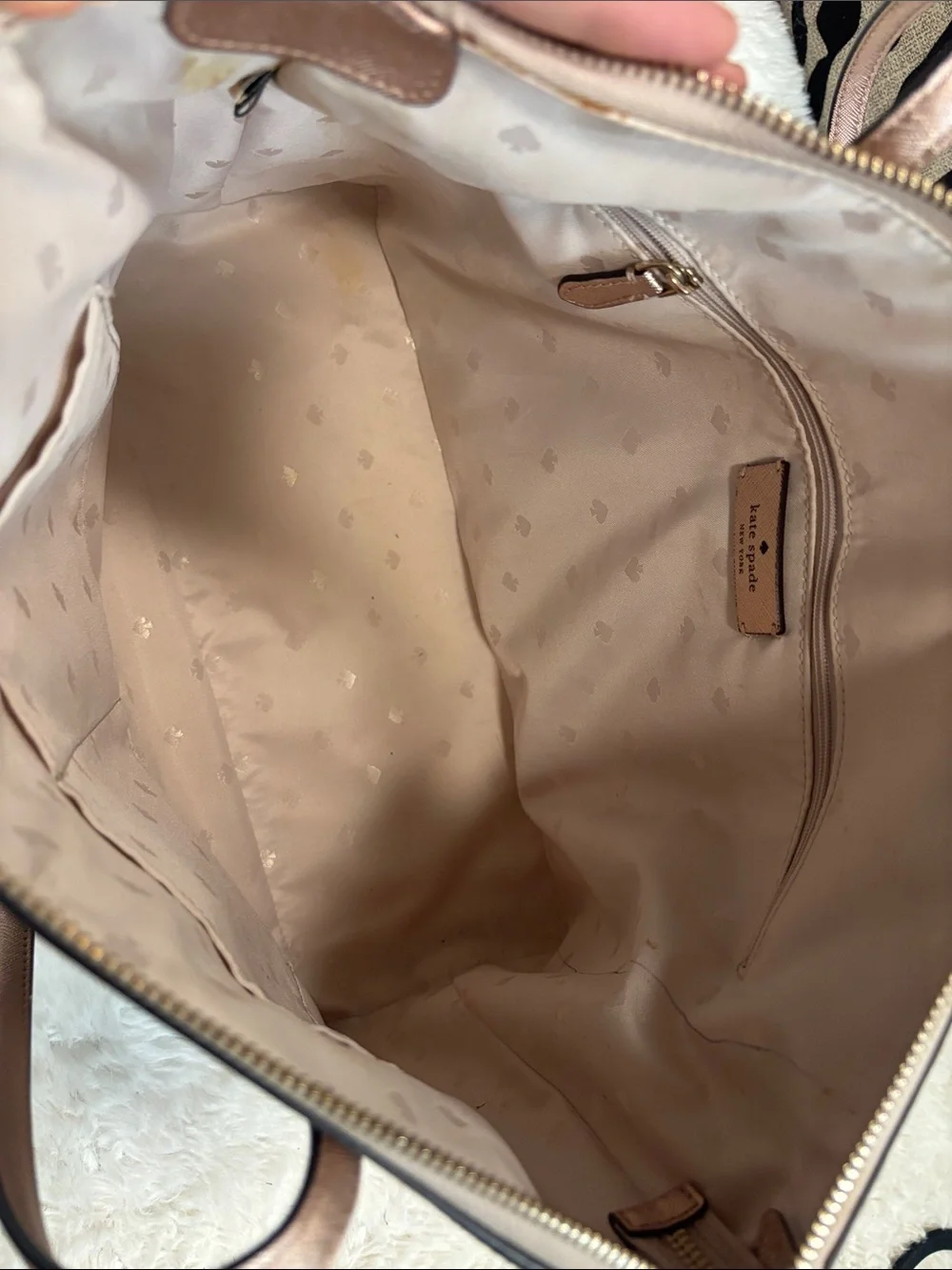kate spade Rose Gold Glitter Tote